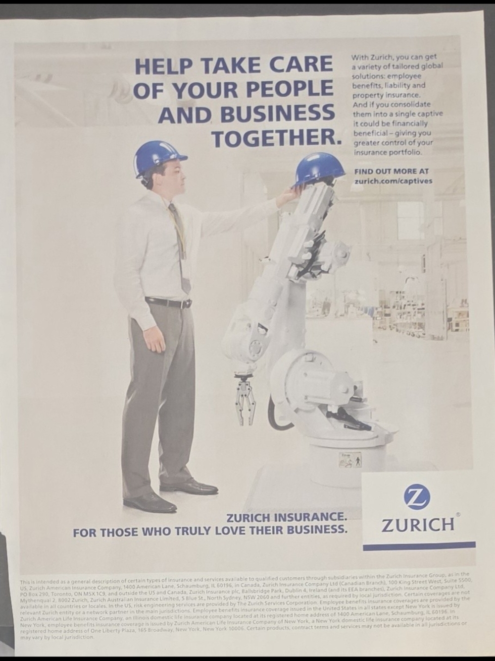 Blue Safety Poster - Help Take Care of Your People and Business